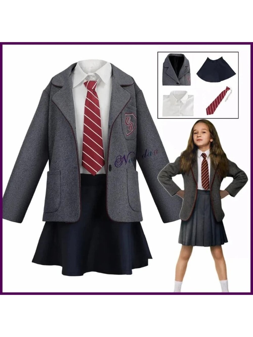 Matilda The Musical Halloween Costume US Size 6/7 School Uniform Blazer Skirtj - Picture 2 of 9